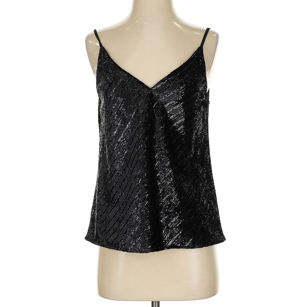 Milly Black Shimmer Camisole Top